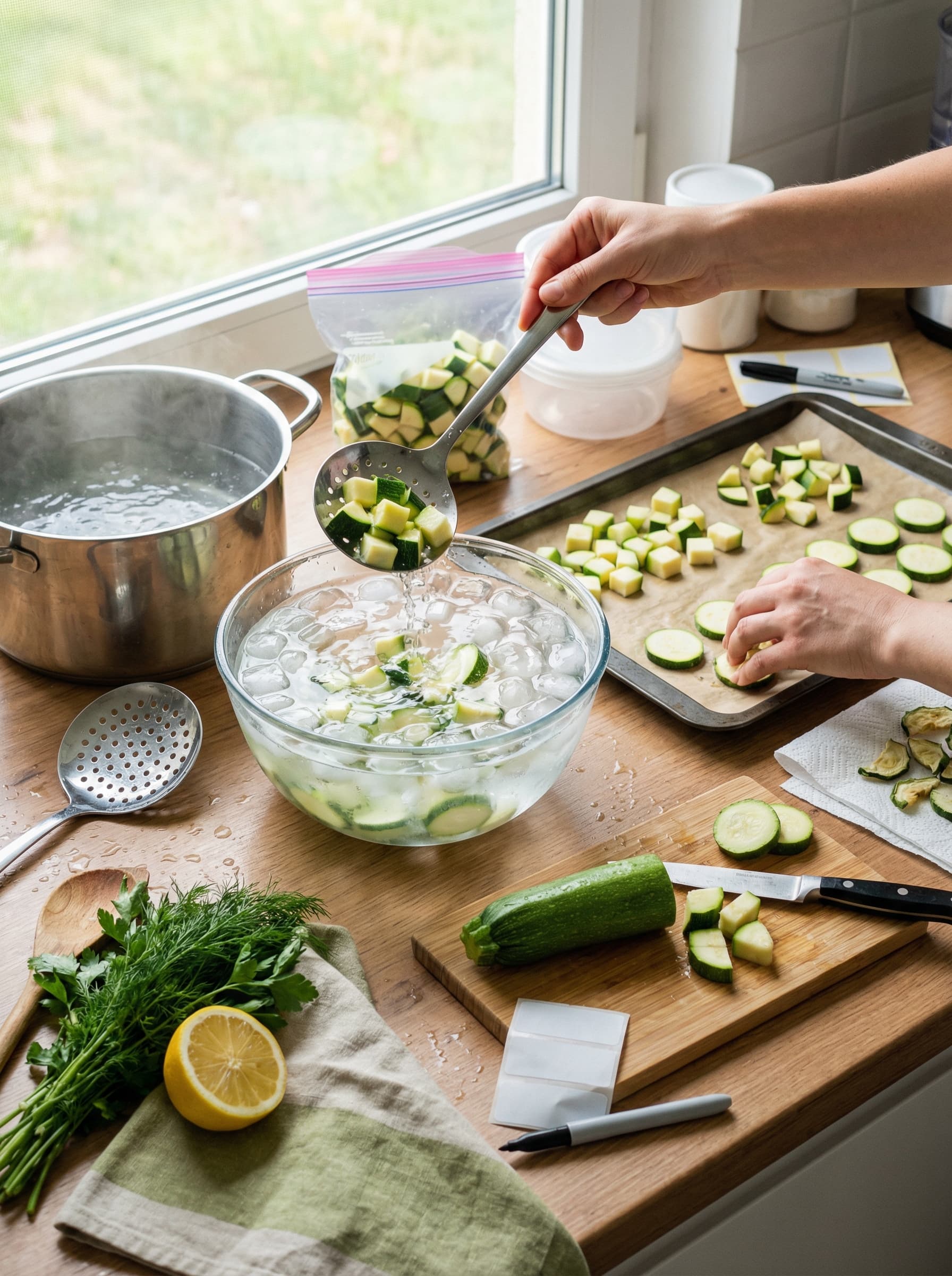 Как заморозить кабачок на зиму