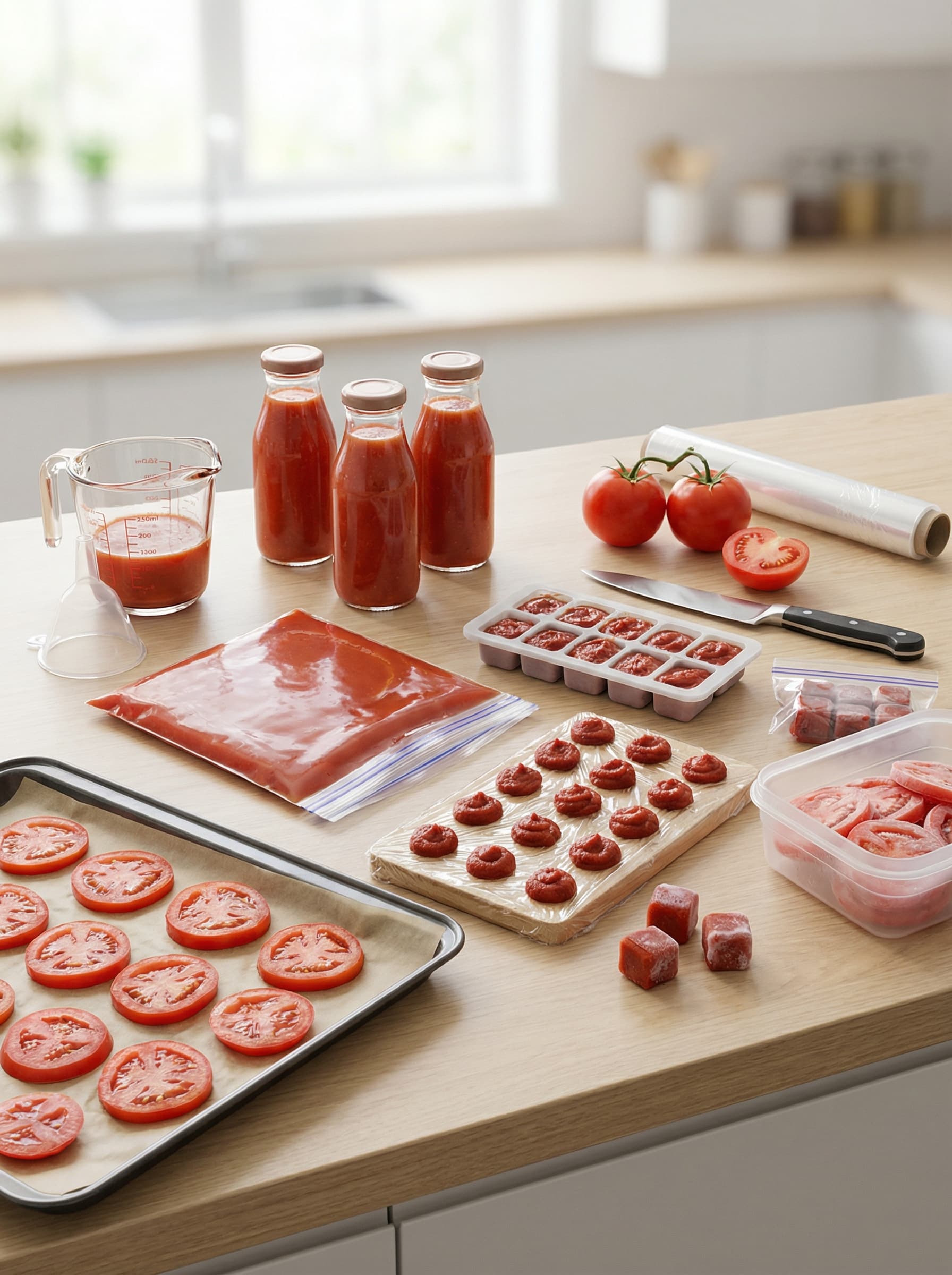 Как заморозить томатный сок, томатную пасту и помидоры