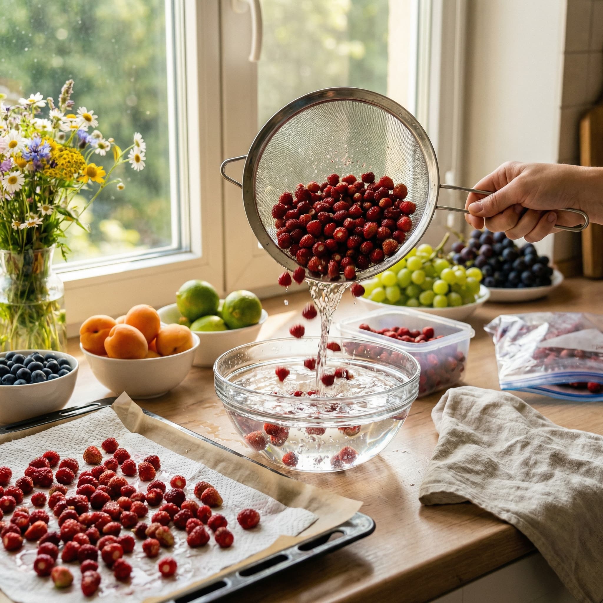 Как заморозить землянику